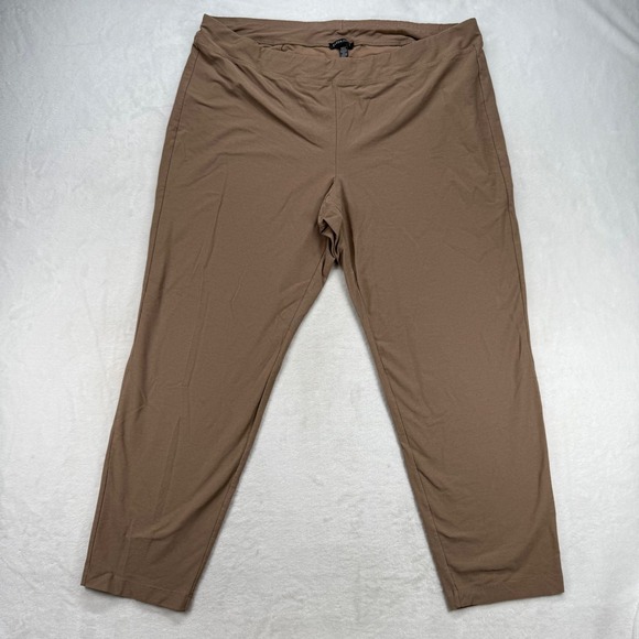 Eileen Fisher Knit Cropped Pants Comfort‎ Stretch Casual Trousers 1X - Picture 1 of 9